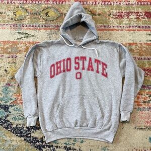 Ohio State University Buckeyes NCAA College Gray Hoodie Sports Sweatshirt